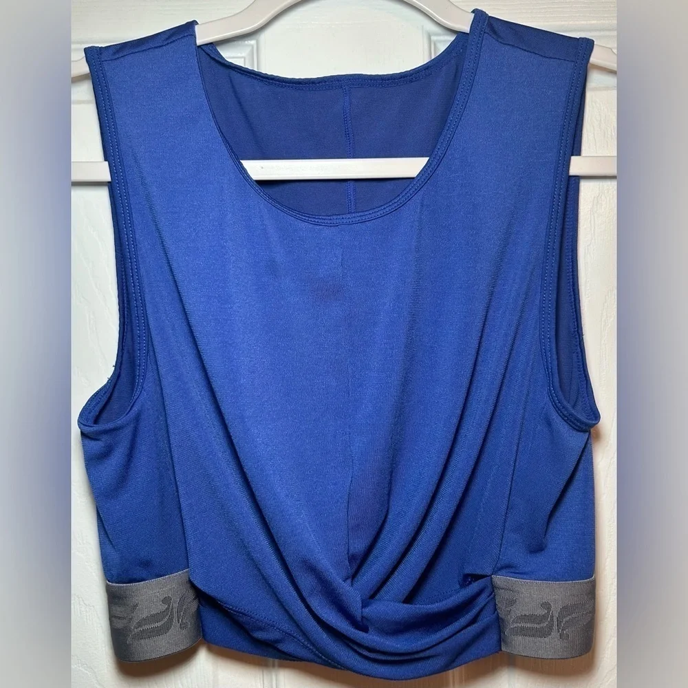 FABLETICS Pia Powertouch Light Front Twist Tank- Nightfall/ Quarry Size Small